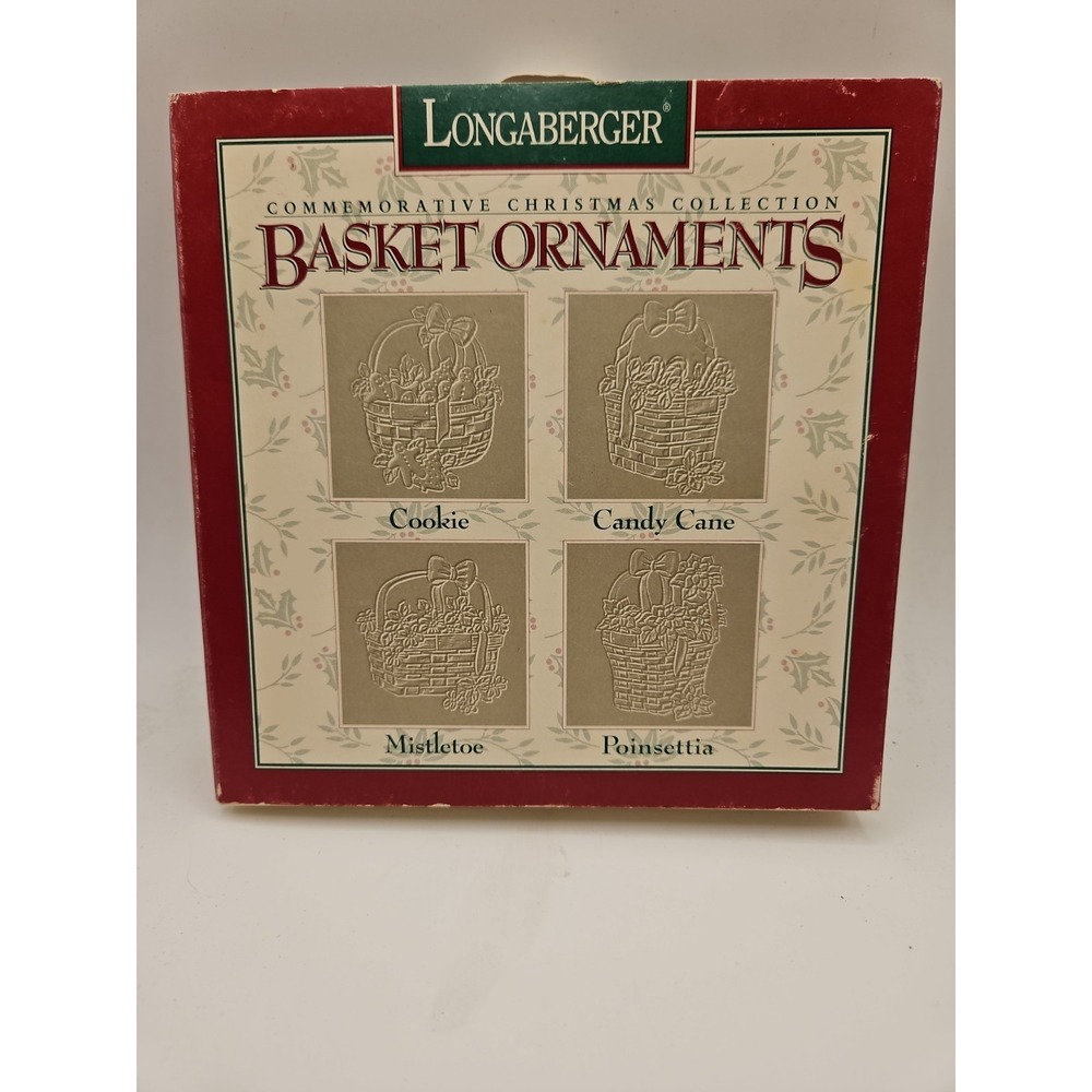 1995 Longaberger Commemorative Christmas Ornaments  Pewter Basket (651)